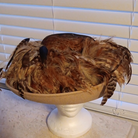 Feathered Tan Hat main image 4